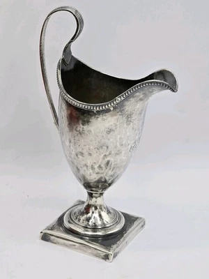 Antigua jarra de plata crema de Jorge III de 1793 de Peter & Ann Bateman Londres Inglaterra Foto 1 de 4