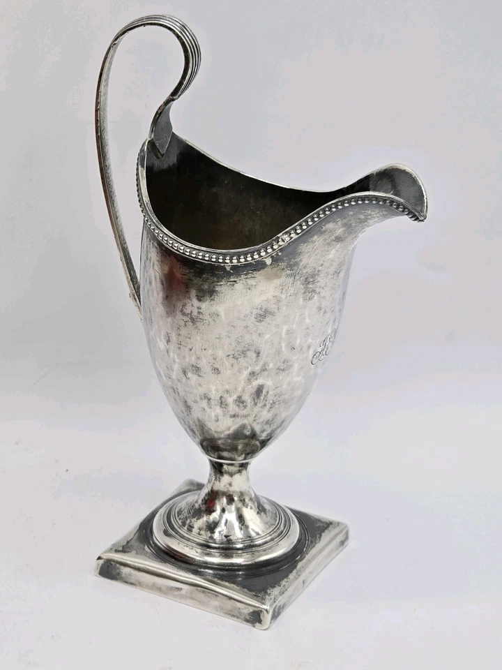 Jarro de creme antigo de prata George III de 1793 por Peter & Ann Bateman Londres Inglaterra - Imagem 1 de 4