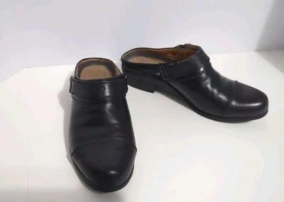 Ariat Women's Size 10 B Black Leather Cap Toe SportConvertible Mules Shoes - Image 1 of 4