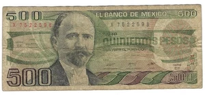 Banknote Mexiko P79b 500 Pesos 1984, Serie EE - Bild 1 von 2