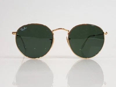 Gafas de sol Ray-Ban RB3447 Arista doradas METAL REDONDO lentes verdes con estuche Foto 1 de 4