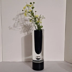 Controlled Bubble Modern Art Glass Studio Vase Optical Illusion Unknown Artist - Picture 1 of 10