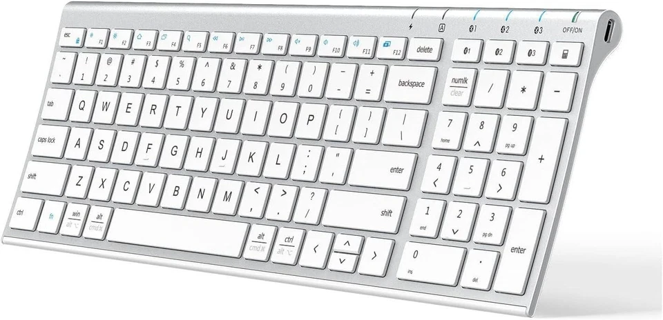 iClever BK10 Bluetooth Keyboard, Universal Bluetooth 5.1 Wireless Keyboard - Image 1 of 4