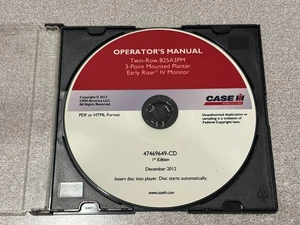 Operators Manual CD Case IH Twin-Row 825A3PM 3-Point Mounted Planter and Monitor - Picture 1 of 7