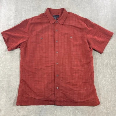 Camisa masculina 5.11 Tactical Series tamanho XL vermelha xadrez manga curta com botões - Imagem 1 de 4