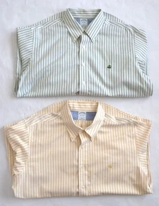 Brooks Brothers Herren Slim Fit Langarm Gestreift Sporthemden XL Paket 2 Logo - Bild 1 von 11