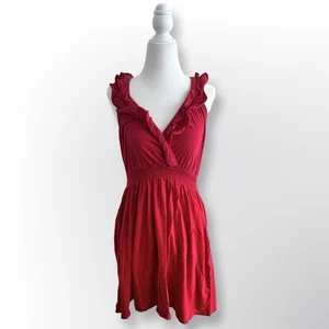 Express rotes Minikleid mit Rüschen | Größe XS - Bild 1 von 6