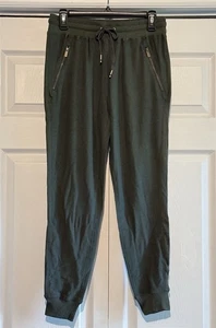 Alala Women’s High Rise Joggers Army Green Stretch Zip Pockets Medium NWT - Picture 1 of 8