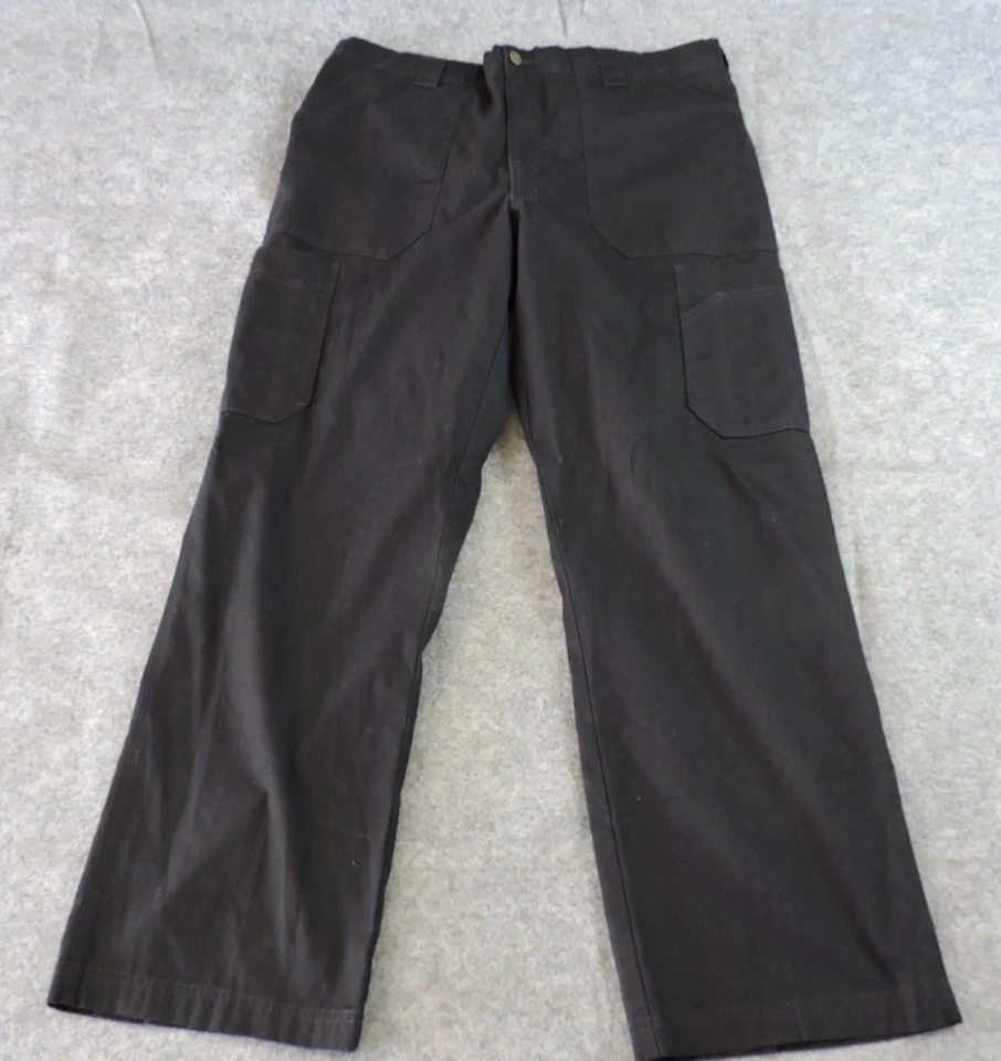 Pantalón Médico Carhartt Para Hombre Grande Ripstop Carga Negro Cordón C54108 Foto 1 de 4