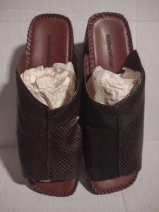 Vintage Naturalizer Tempt 11 breiter Leder-Keilabsatz Schlangenmuster (neuer alter Lagerbestand) - Bild 1 von 7