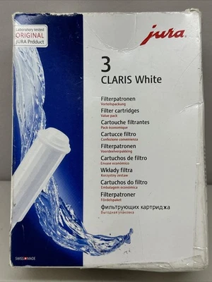 Paquete de 3 cartuchos de filtro originales JURA Claris blancos Foto 1 de 4