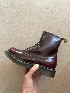 Dr Martens 1460 Vegan Cherry Red Boots UK 4 - Brand New - Picture 1 of 5