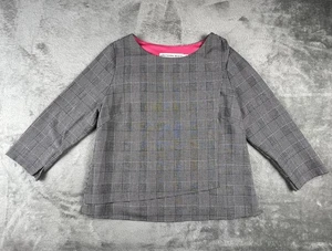 Suéter GRETCHEN SCOTT Top Mujer Grande Negro Blanco Glen Cuadros Pata de Gallo - Imagen 1 de 10