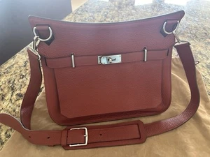 Hermes Jypsiere 34 Cuivre Clemence Leather Palladium Crossbody With Receipt - Picture 1 of 12