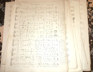 HANDSCHRIFTLICHE PARTITUR KONVOLUT 47 SEITEN HANDSCHRIFTLICHE PARTITUREN ENDE 19. Jh. - Bild 1 von 6