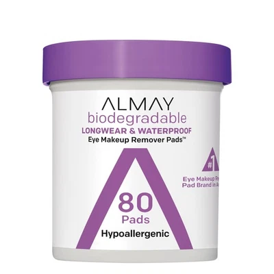 Almay Biodegradable Longwear and Waterproof Eye Makeup Remover Pads, 80 count - Image 1 of 4