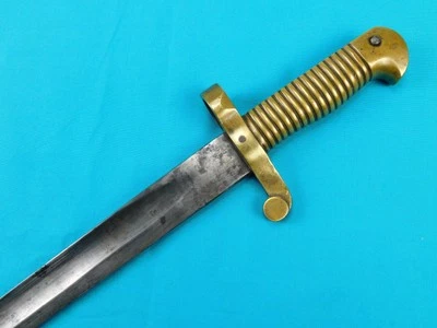 Antigua espada corta rifle Bayoneta Collins Navy Plymouth de la Guerra Civil de Estados Unidos Foto 1 de 4