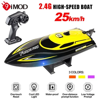 ​9IMOD RC Boat HJ812 High Speed Racing Boat 25KM/H 2.4G Remote Control Speedboat - Bild 1 von 4