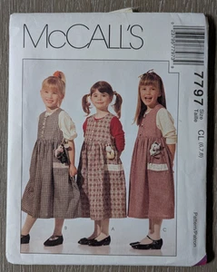 Jersey y apliques McCall’s 7797 para niñas 6 7 8 sin cortar vintage 1995 - Imagen 1 de 2