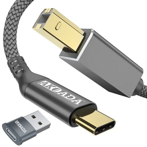 USB C Druckerkabel 15ft, USB B auf USB C Kabel kompatibel mit MIDI, Klavier, M... - Bild 1 von 7