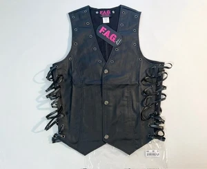 Andrew Christian Weste Größe M Baumwollmischung Kunstlederoptik - Schwarz - Bild 1 von 10