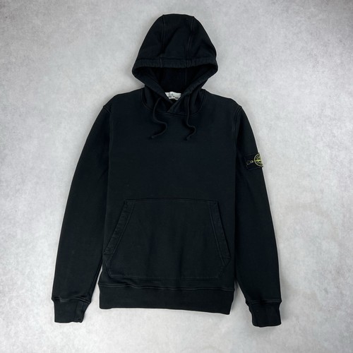 Stone Island Pullover Felpa con Cappuccio Maglione Piccolo Nero Felpa 4323
