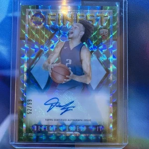 DERECK LIVELY II 2023-24 TOPPS FINEST FLASHBACK ROOKIE AZUL RC AUTOMÁTICO/99 Q1908 - Imagen 1 de 2