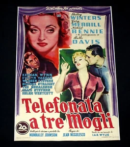 TELEFONATA A TRE MOGLI poster manifesto Winters Phone Call from a Stranger D3 - Foto 1 di 1