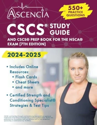 CSCS Study Guide 2024-2025: 550+ Practice Questions and - Paperback NEW Downs, J - Image 1 of 2