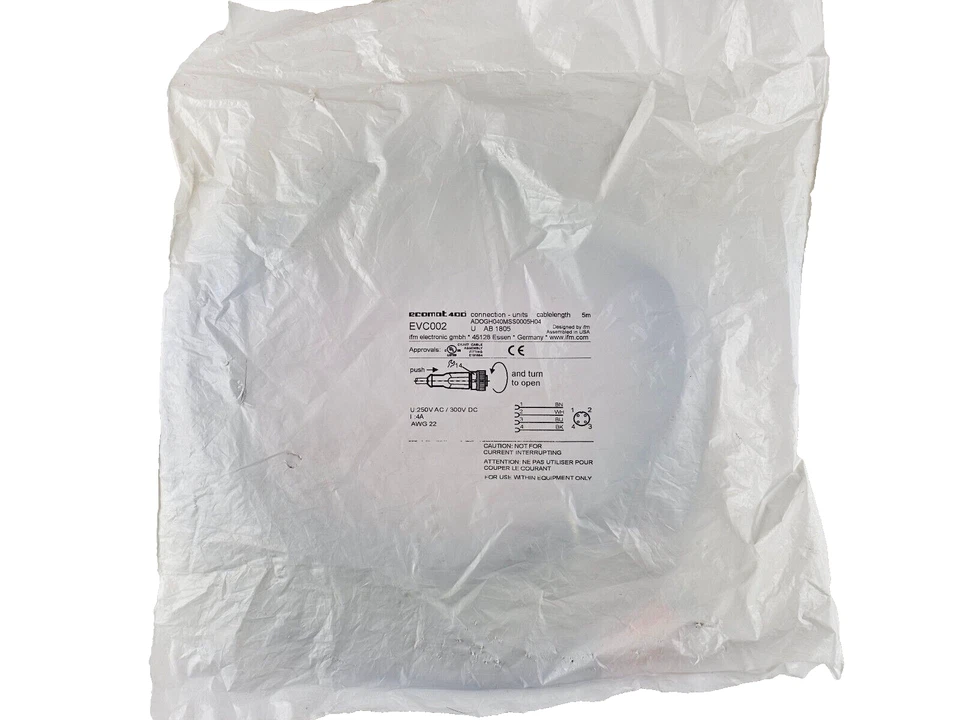 Conjunto de cable Efector IFM ADOGH040MSS0005H04-EVC002 SELLADO, 5 pines, 5M, 4-P Foto 1 de 4