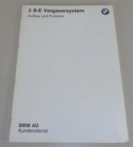 Schulungsunterlage Seminario BMW 3er E30 316 2 B-E Vergasersystem Stand 1983 - Imagen 1 de 1