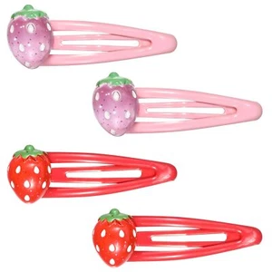 4 Pcs Strawberry Hair Clips Strawberry Accessories Metal Snap Hair Clips for ... - Picture 1 of 7