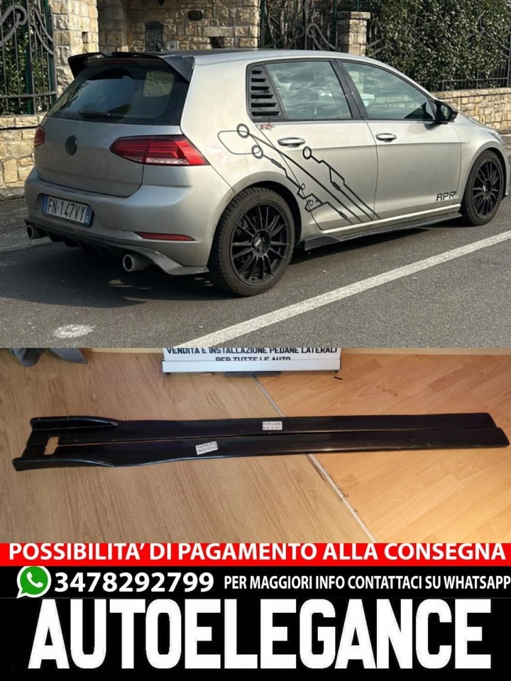 0140 SOTTO MINIGONNE ADATTE PER VW GOLF 7 GOLF 7.5 2012-2019 LOOK RLINE - Immagine 1 di 4