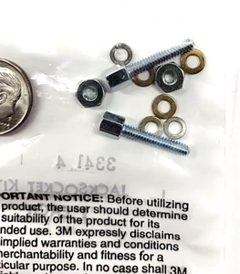 KIT ARANDELAS/TUERCAS TORNILLOS JACK 3M 3341-4 1(2pk) D SUB extra largo 4/40 16MM ROSCAS - Imagen 1 de 3