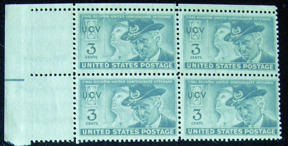 US 3¢ stamp SC #998 United Confederate Veterans Final Reunion MNH block of 4 - Image 1 of 1