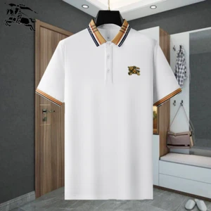 Burberry Brit Polo Men's T-Shirt Short sleeve Preppy White Cotton Size XXL - Picture 1 of 4