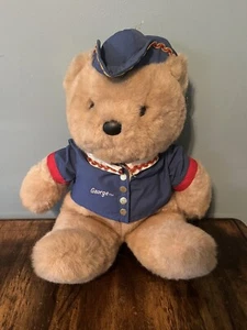 Abito vintage 24K Polar Puff effetti speciali orso marrone 15" peluche blu 1985 - Foto 1 di 10