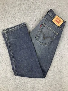 Levi's 514 Boy's Size 12 Reg Blue Medium Wash Denim Jeans Slim Straight Fit - Picture 1 of 20