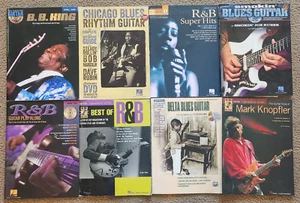 Lot Of 8 GUITAR TAB BOOK LOT TABLATURE MUSIC SONGBOOK R & B, CHICAGO DELTA BLUES - Picture 1 of 9