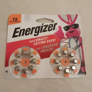 Energizer Size 13 Hearing Aid Batteries - NEW - Free Shipping - 16 Batteries - Picture 1 of 4