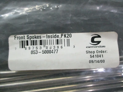 RADIOS DELANTEROS CANNONDALE 053-5000477 - INTERIOR (INCOMPLETO - JUEGO DE 14) Foto 1 de 2