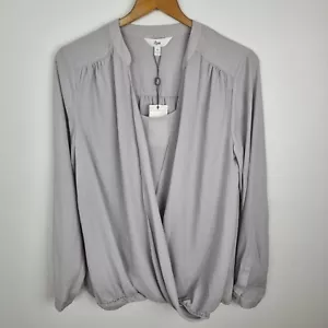 Ripe Maternity Top Nursing Breastfeeding Grey Long Sleeve Size M NWT - Picture 1 of 4