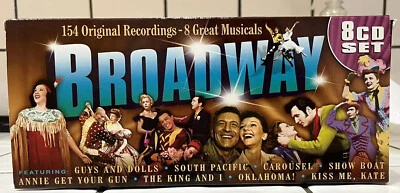 BROADWAY Musicals 8 CD Boxed Set 154 Original Recordings - Image 1 of 4