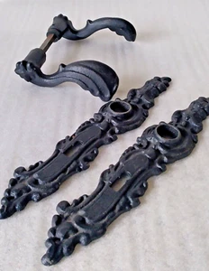 Türbeschlag Gusseisen Eisen Türklinke Türblende Türdrücker Drückergarnitur #1 - Bild 1 von 14