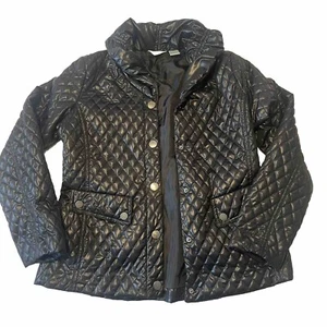 Chaqueta Acolchada Laura Ashley Negra Talla Pm Pequeña Mediana Negra Brillante - Imagen 1 de 13