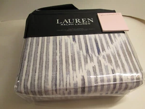 Nuevo conjunto de 3 fundas edredones Lauren Ralph Lauren Austin Diamond King gris azul NUEVO - Imagen 1 de 7