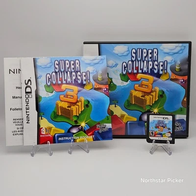 Super Collapse 3 (Nintendo DS, 2007) /w Manual Complete | CIB | Tested/Works - Image 1 of 3