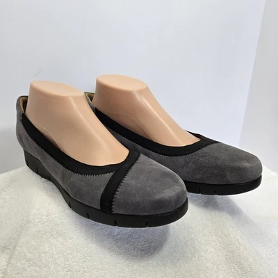 Clarks Artisan Daelyn Hill Size 10W Gray Suede Slip On Loafer Comfort Shoes NWOB - Image 1 of 4