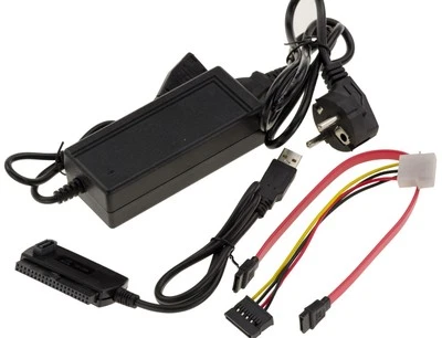 Convertitore USB per Disco Rigido IDE O Sata 2,5 3,5 5,25 Con Alimentatore Inclu - Immagine 1 di 4
