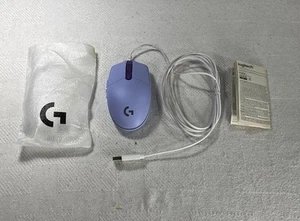 Logitech G203 Lightsync Gaming Mouse Lilac Purple Wired USB With Manual Open Box - Picture 1 of 19